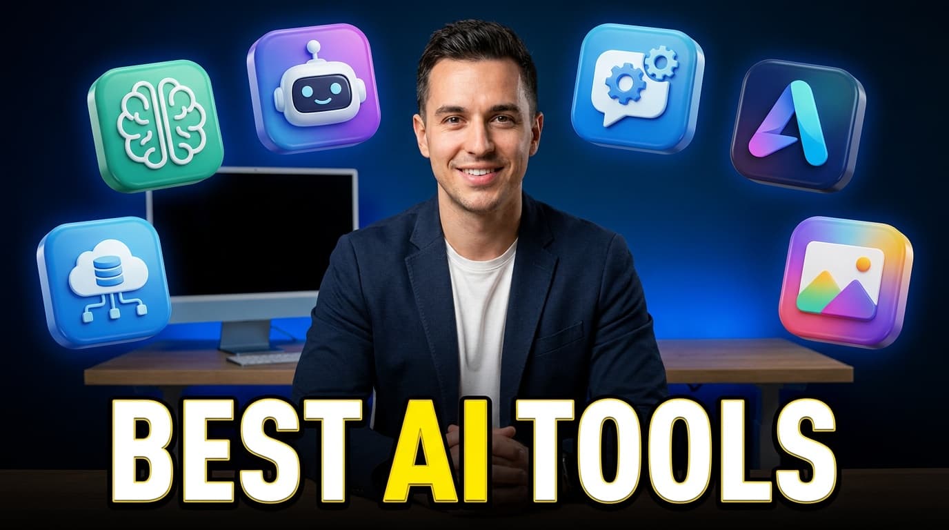 AI Tools Lineup AI YouTube thumbnail example